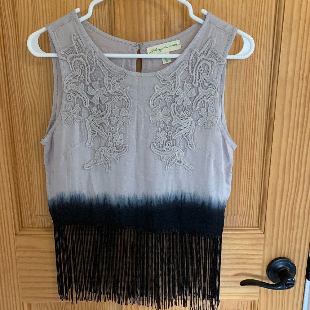 Women’s Urban Outfitters Fringe Ombré Tank Top